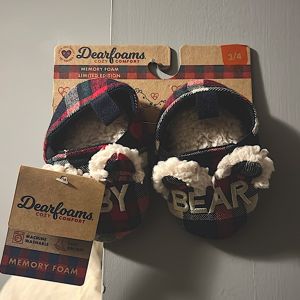 Baby bear slippers infant 3/4